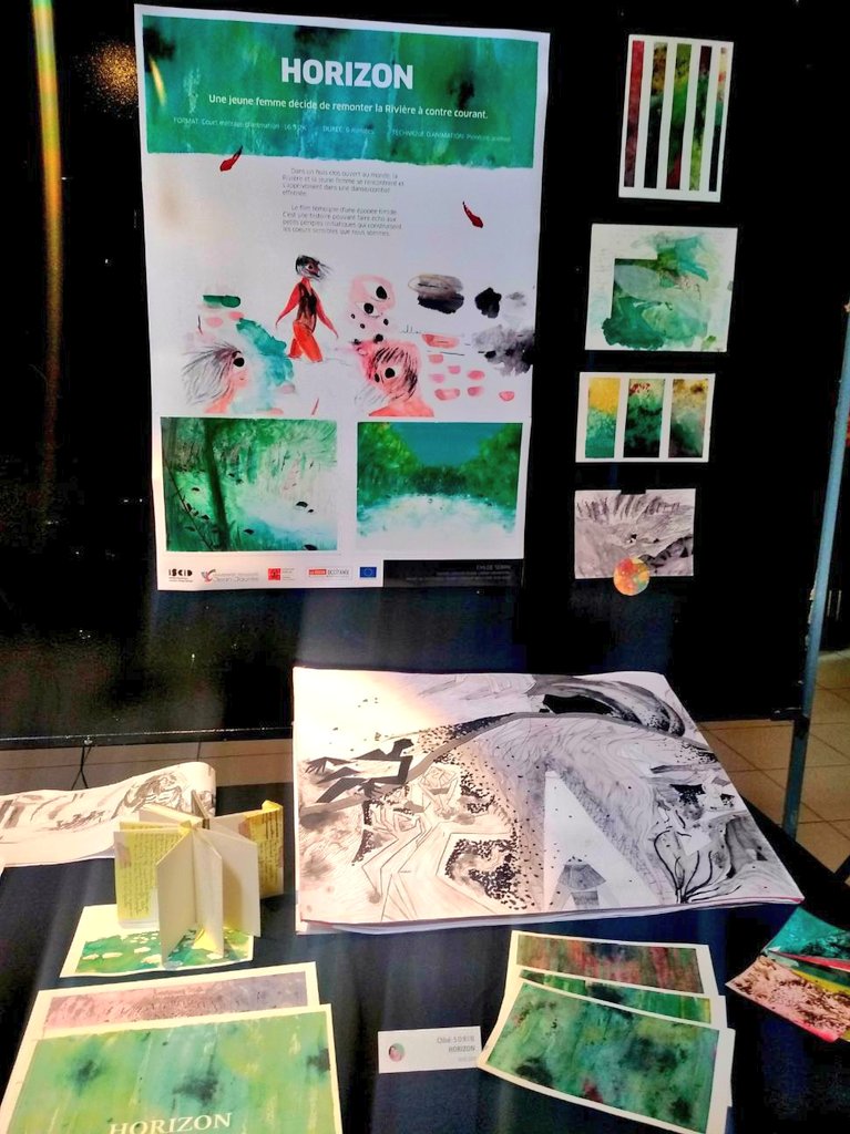 QuaiDesSavoirs's tweet photo. [ En direct du ...] Festival les Animés #4 à Aucamville : exposition sur les films des étudiants de l'ISCID et du court-métrage "Choc thermique" réalisé par les élèves d'Aucamville sur le thème #HumainDemain https://t.co/PtWJJW9KFi