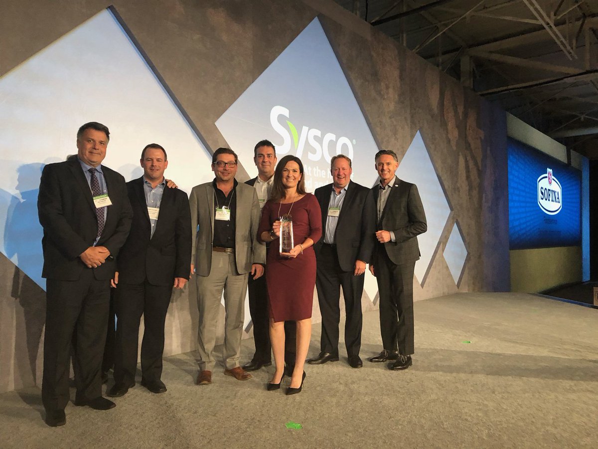SyscoCanada's tweet photo. Congratulations to Sofina Foods for earning the Top 10 Supplier Excellence Award. Thank you for your commitment and dedication! @sofina_foods #SofinaFoods @sofinafoods #SyscoCanada #SyscoSupplierExcellence2018 #SyscoPartnership https://t.co/bXcZCTgBOR