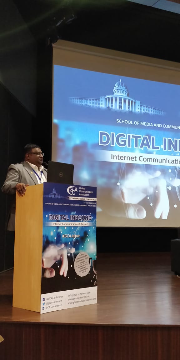 gcaconference's tweet photo. At the valedictory ceremony, @KMariyanka Conference Curator and Organising Secretary, addressing the enthusiasts #GCAJaipur Conference 2018 @Jaipur_Manipal https://t.co/2GvgAwn1oa