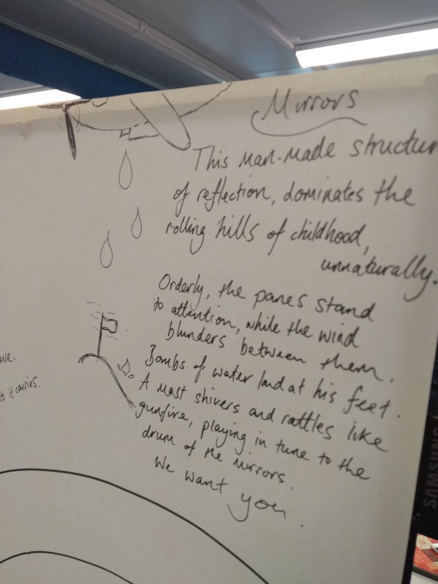 HelenaThomas1's tweet photo. "...the rolling hills of childhood, unnaturally" Beautiful writing from a collaboration of PGCE students, BSU, Bristol, UWE and Exeter @bathspa_ife #SWITEwriters https://t.co/vntUNMAh7k