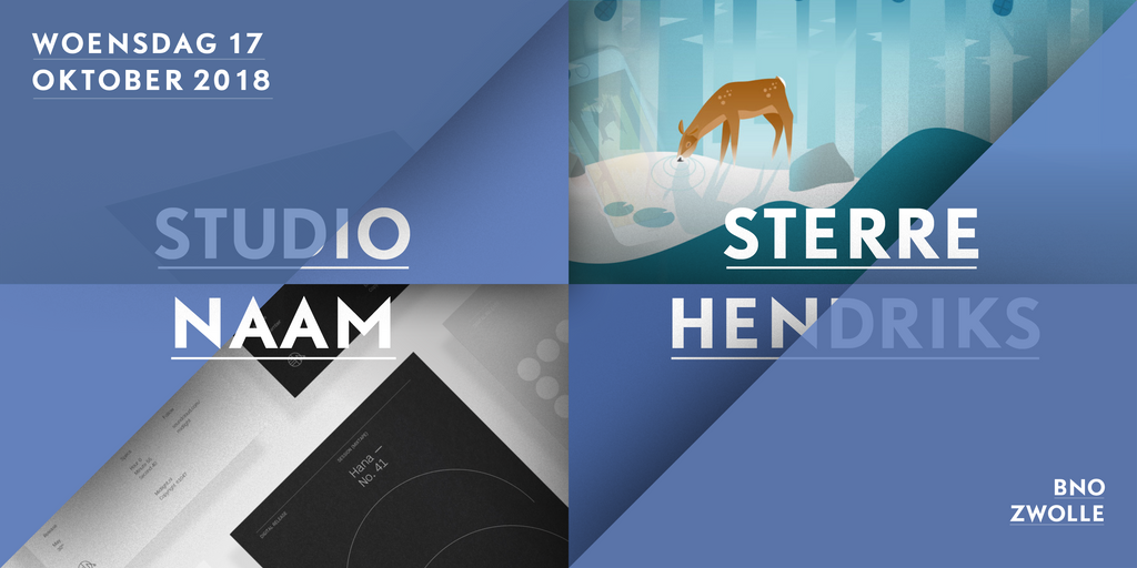 BnoZwolle's tweet photo. Hey, psssst! Je was toch niet vergeten de BNO Zwolle avond van a.s. woensdag de 17e in de agenda te zetten hè!? Met niemand minder dan Studio Naam en Sterre Hendriks van Studio Brun en Wild Ventures! Meld je snel aan om zeker te zijn van een plek! https://t.co/LJzQCiNP3W https://t.co/pCo490NCqR
