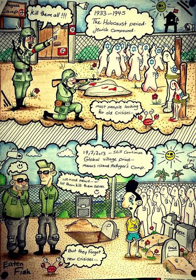 Petitioner007's tweet image. #Nauru #Manus @IntlCrimCourt The bloody fence won’t save the majority of Australian Politicians. Get out of our Parliament “killers”. Fork-tongue hypocritical Charlatans. You can’t kill Thousands of Witnesses!  #AustralianSpring #RomanianSolution #GuyFawkes #StampOutRacism