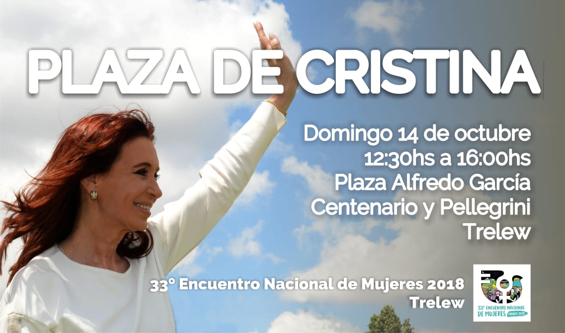 saracecicuevas's tweet photo. #ENM2018 #TRELEW
#PLAZAdeCRISTINA #MUJERESNACyPOP Domingo 14 de octubre 💚12:30HS - Plaza Alfredo García - Centenario y Pellegrini 💚 17:00HS MARCHA ENM @CFKArgentina @magariovero @nancysgonzalez @lauValonso @mariahigonet @DipEstelaH @vtolosapaz @ditulliojuli @pjdigitalchubut https://t.co/IeehDajE4R