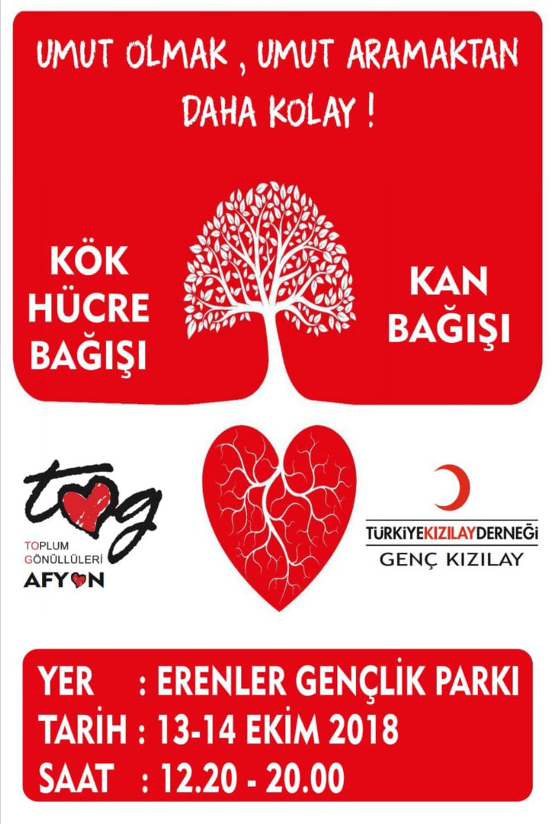 AfyonTog03's tweet photo. Arkadaşlar haftasonu Kök Hücre ve Kan Bağışı için Erenler Park'ta toplanıyoruz.Destek olup hayat kurtarmak isteyen herkesi bekliyoruz. https://t.co/1fv12uewqZ
