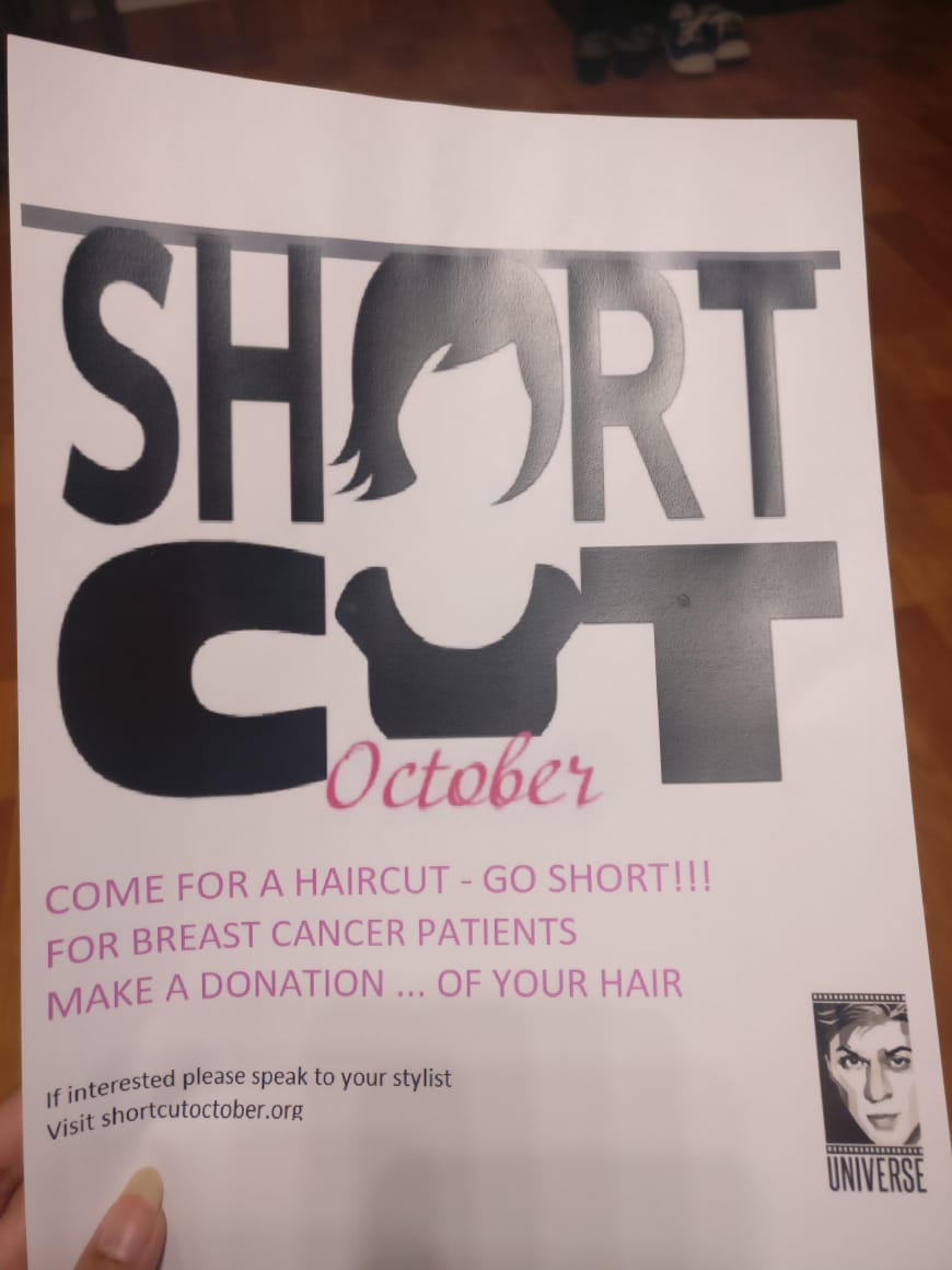 SRKUniverse's tweet photo. Urging everyone to go short this October. Your stylist can guide you at any salon. You can even donate any little amount possible. Visit https://t.co/BC5Vdu44PW for more details!
#shortcutoctober https://t.co/ARhM6A6Ton