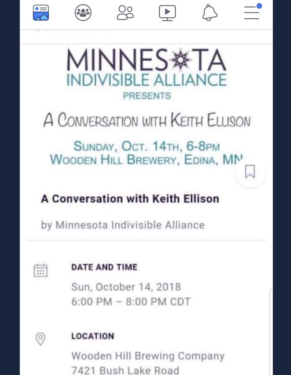 BREAKING: Within minutes of me calling on social media users to contact Wooden Hill Brewing  Company about their decision to host an event for Keith Ellison, a WOMAN BEATER, the company has announced that they have CANCELED the event called “A Conversation with Keith Ellison.”