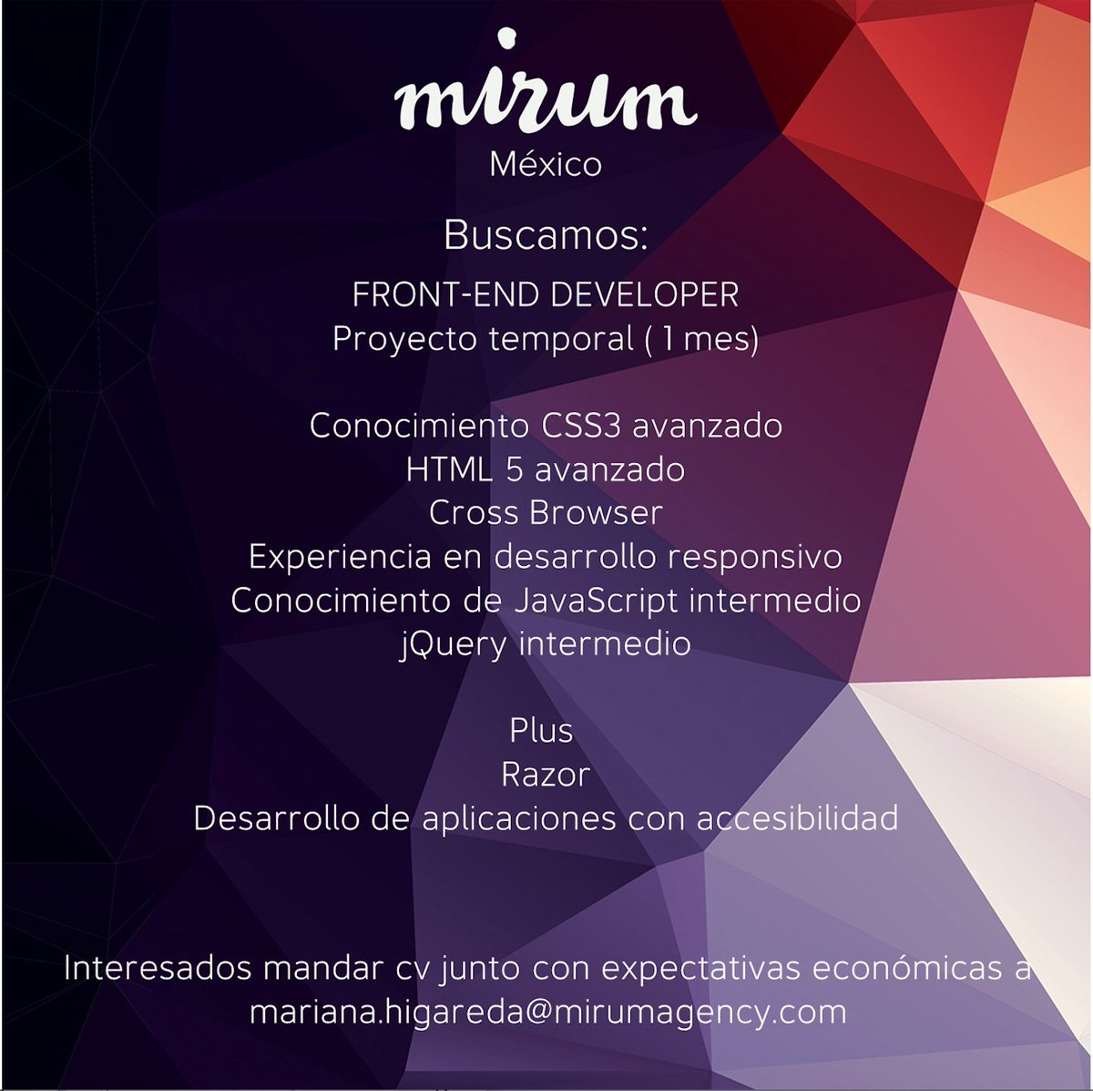MirumMx's tweet photo. ¡Únete a nosotros! https://t.co/bQgJj5QQNO