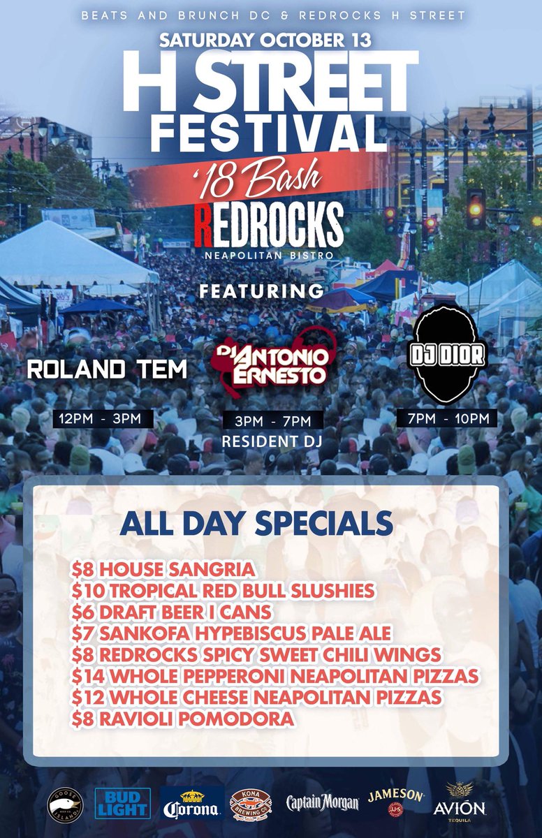 And tomorrow we are going all the way up! Don’t miss H street fest!