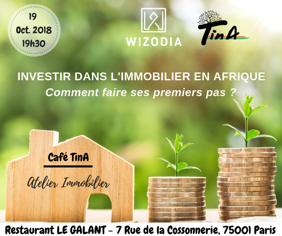 #SaveTheDate vendredi 19 octobre 2018 19h30..Venez parler projet #immobilier en toute sécurité en #Afrique avec <a href="/Wizodia_Com/">Wizodia</a> 
inscription: tina.communication@gmail.com