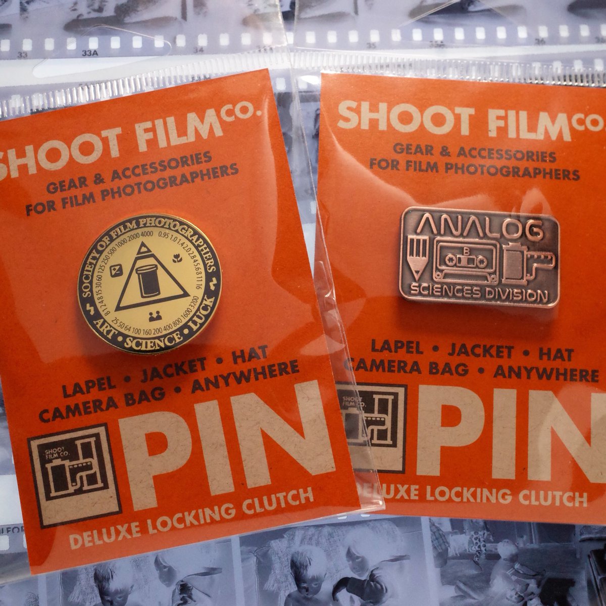 I owe my twitter fam a giveaway, I’ve fallen down on the job! RT this and I’ll choose a couple RT’s at random to send these ShootFilmCo.com pins to!
