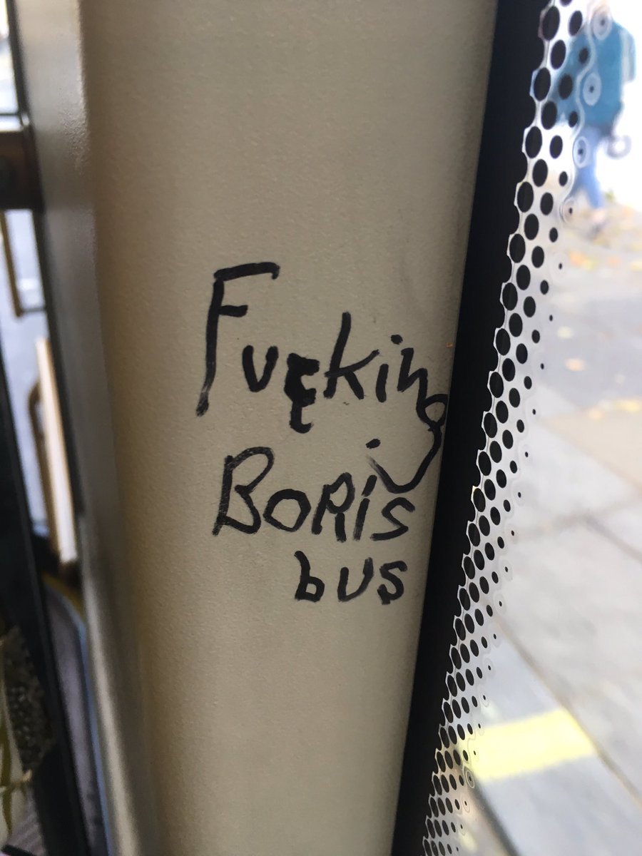 Bus #graffiti this afternoon. #boris #bus