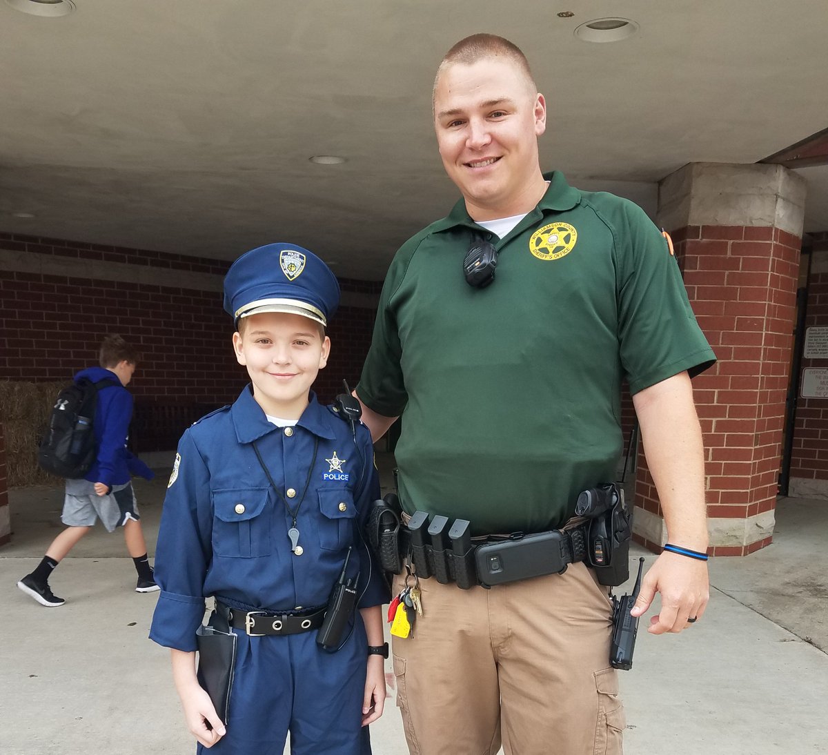 Biztown is in great hands today with Kenrose 5th grader, "Officer" Jake Bone.  Glad he has such a great example in Kenrose SRO, Officer John Bevans!