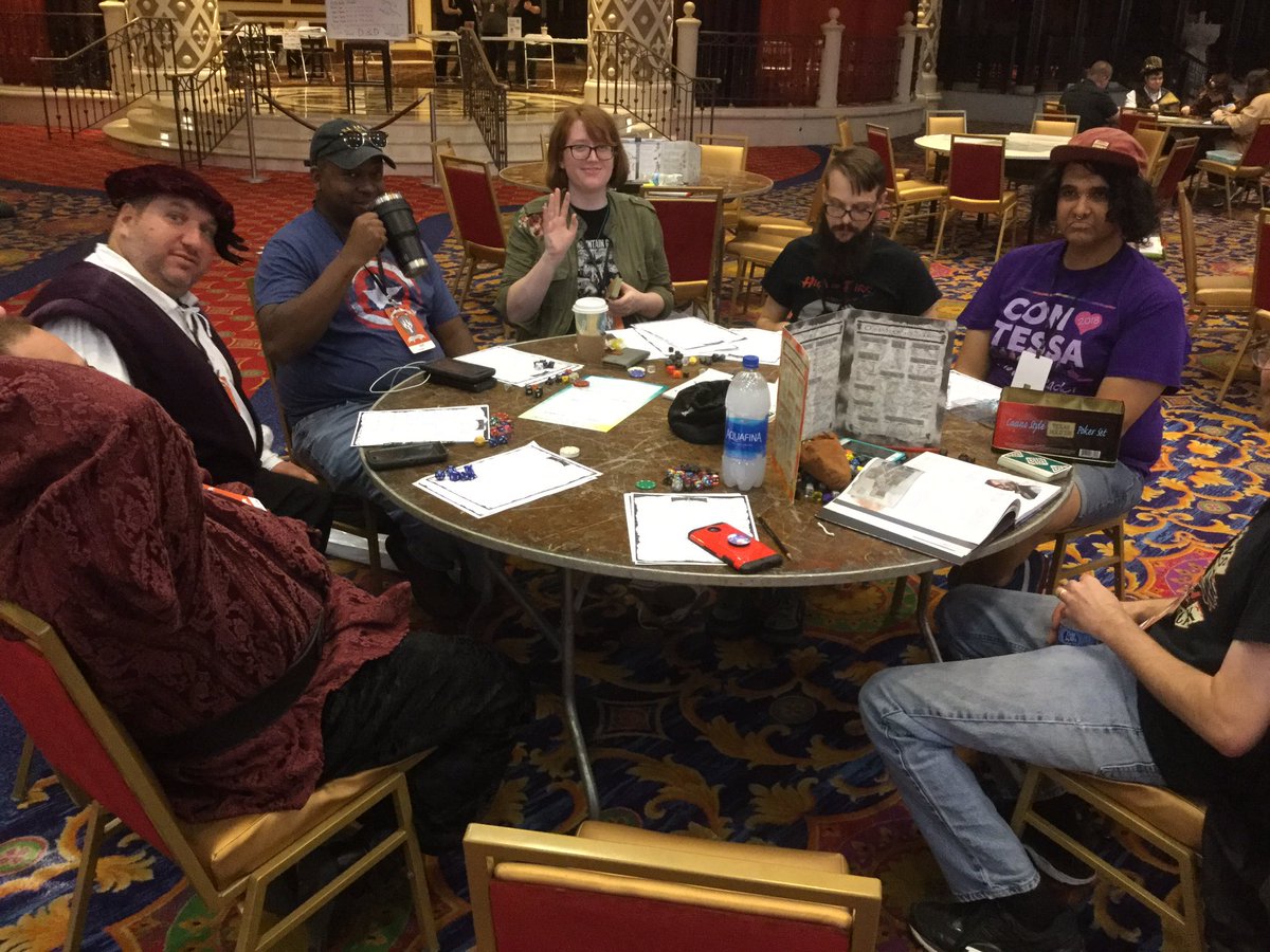 Deadlands with a great bunch at  High Level Games Con. @ConTessaOnline  #CritAC