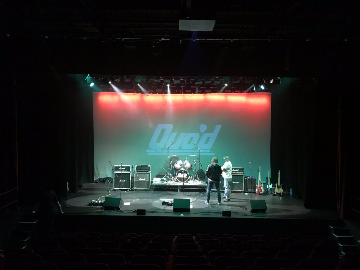 QuoRocking's tweet image. We’re on stage at 19:45, Millfield Theatre, Edmonton!