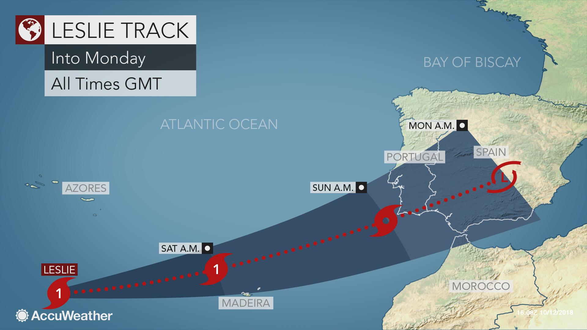 Breaking Weather By Accuweather Zombie Hurricane Leslie Will Finally Unravel Over Portugal And Spain This Weekend Leslie Has Been A Named Tropical System Since Sept 23 T Co Nliaro5sal T Co Vndpuprxkc Twitter