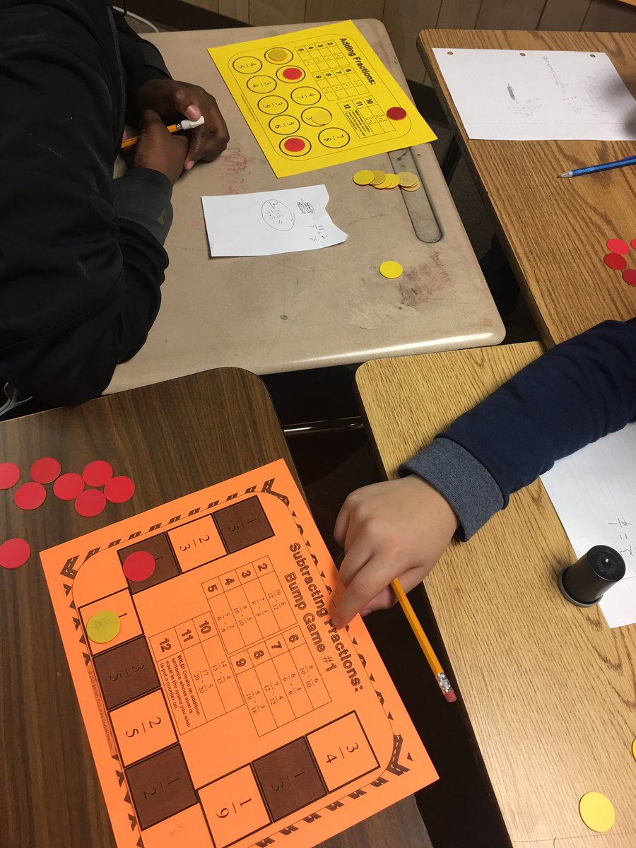 ShalondaPHMS's tweet photo. @HumbleISD_HMS Fun Friday!!!!!! These young Wildcats are learning and competing at the same time!! Fraction Bump Game allows students to solve adding/subtraction fraction problems and bump their classmates out the way if they select the same answer!!! Very engaging!!! #MathStrat https://t.co/oEZTFhpitp