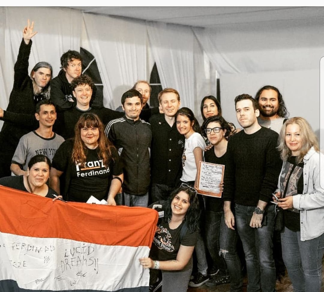 FFfanspy's tweet image. Hace una semana pudimos verlos de vuelta en su increíble show por Paraguay! Thank you so much for all the love and the great show @Franz_Ferdinand @alkapranos @B0bHardy @miaouxmiaoux @DinoBardot you are rhe best.