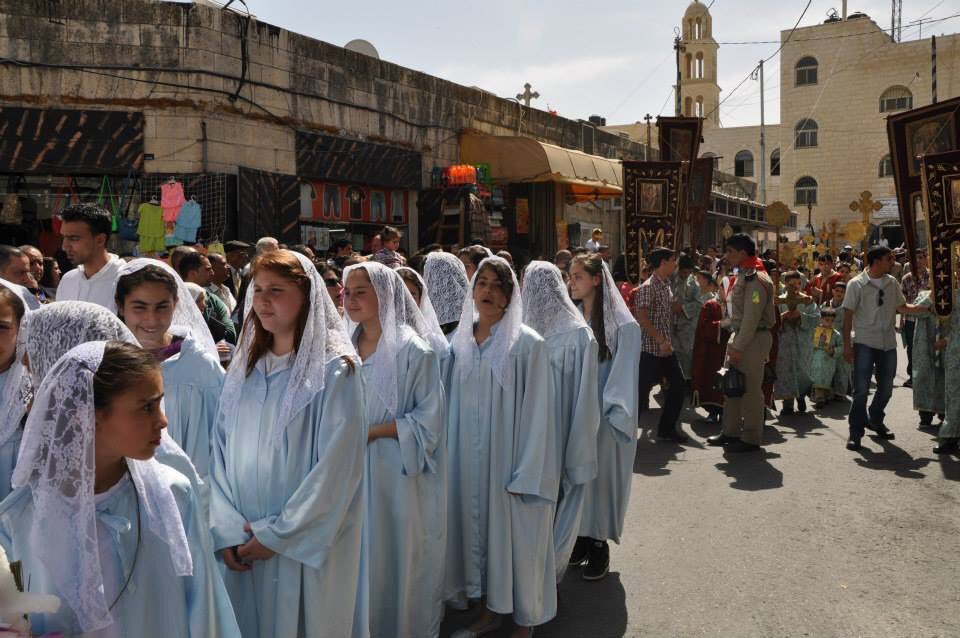 Christian celebrations in the city of  #Ramallah.