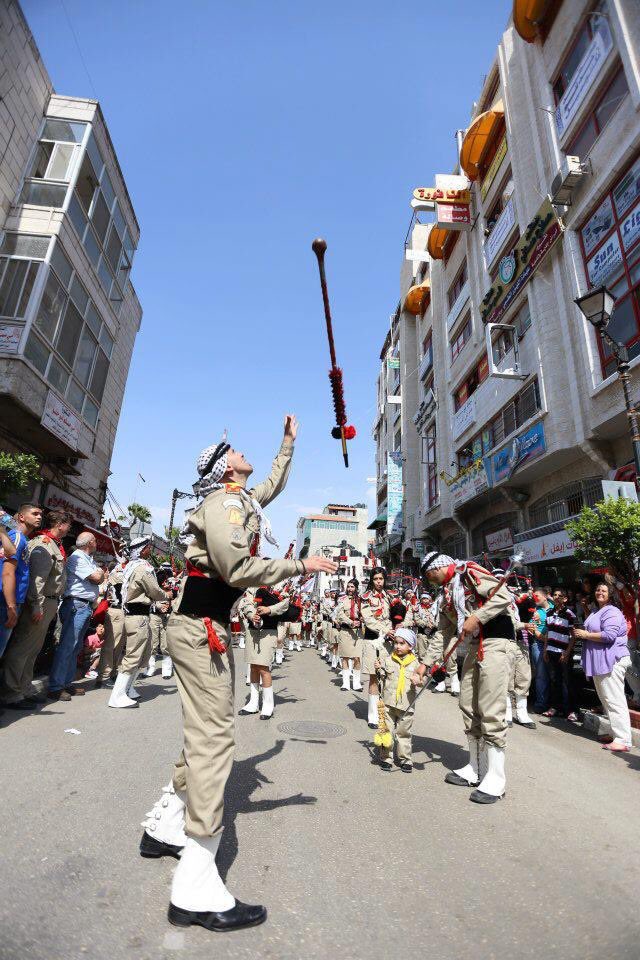 Christian celebrations in the city of  #Ramallah.