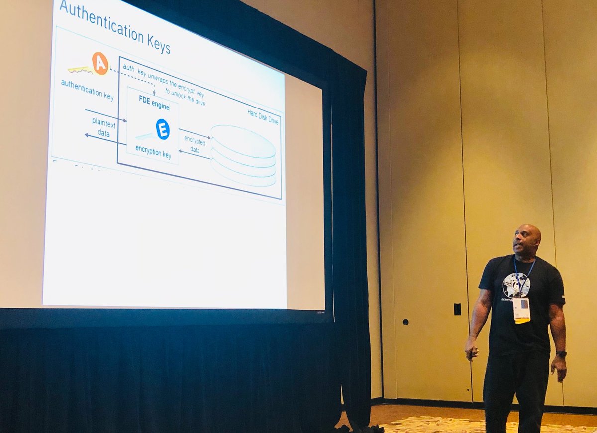 EyshaShirrine's tweet photo. Mo explains locking and unlocking hard drives for the #DS8K using SKLM #IBMStorage #IBMTechU #crypto https://t.co/SCP4dlg9JK