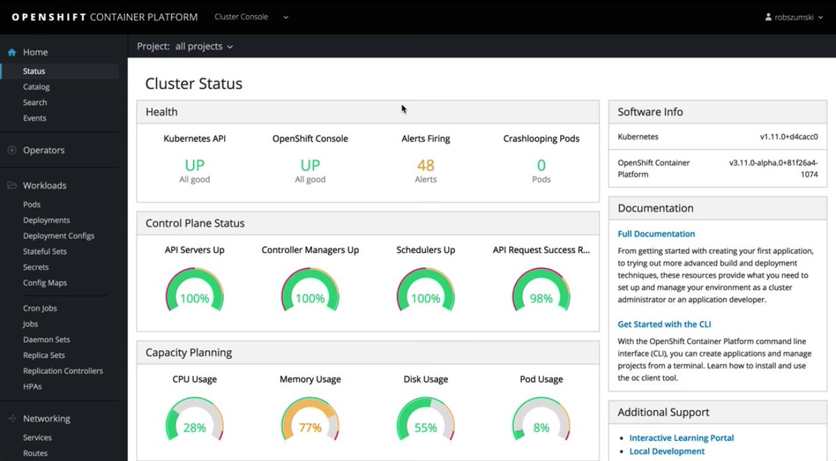 openshift's tweet image. New in OpenShift 3.11
“Cluster Console Demo - Monitoring”

youtube.com/watch?v=A_wWEN…