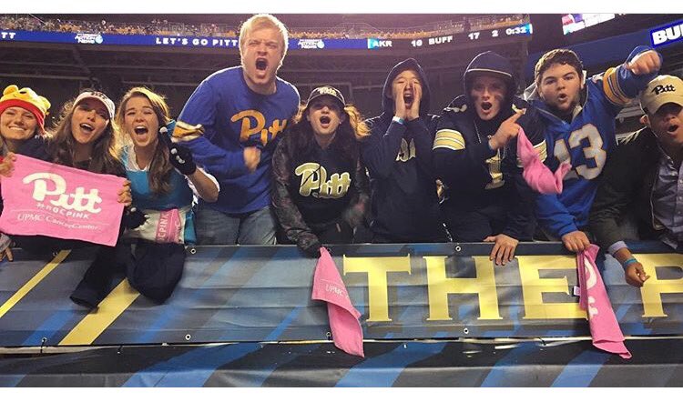 ThePantherPitt's tweet photo. Happy #PittScriptFriday! Are you sporting some awesome Pitt gear today? Send us a pic! We wanna see!! #H2P #BeatND https://t.co/YKV3SSGK5H