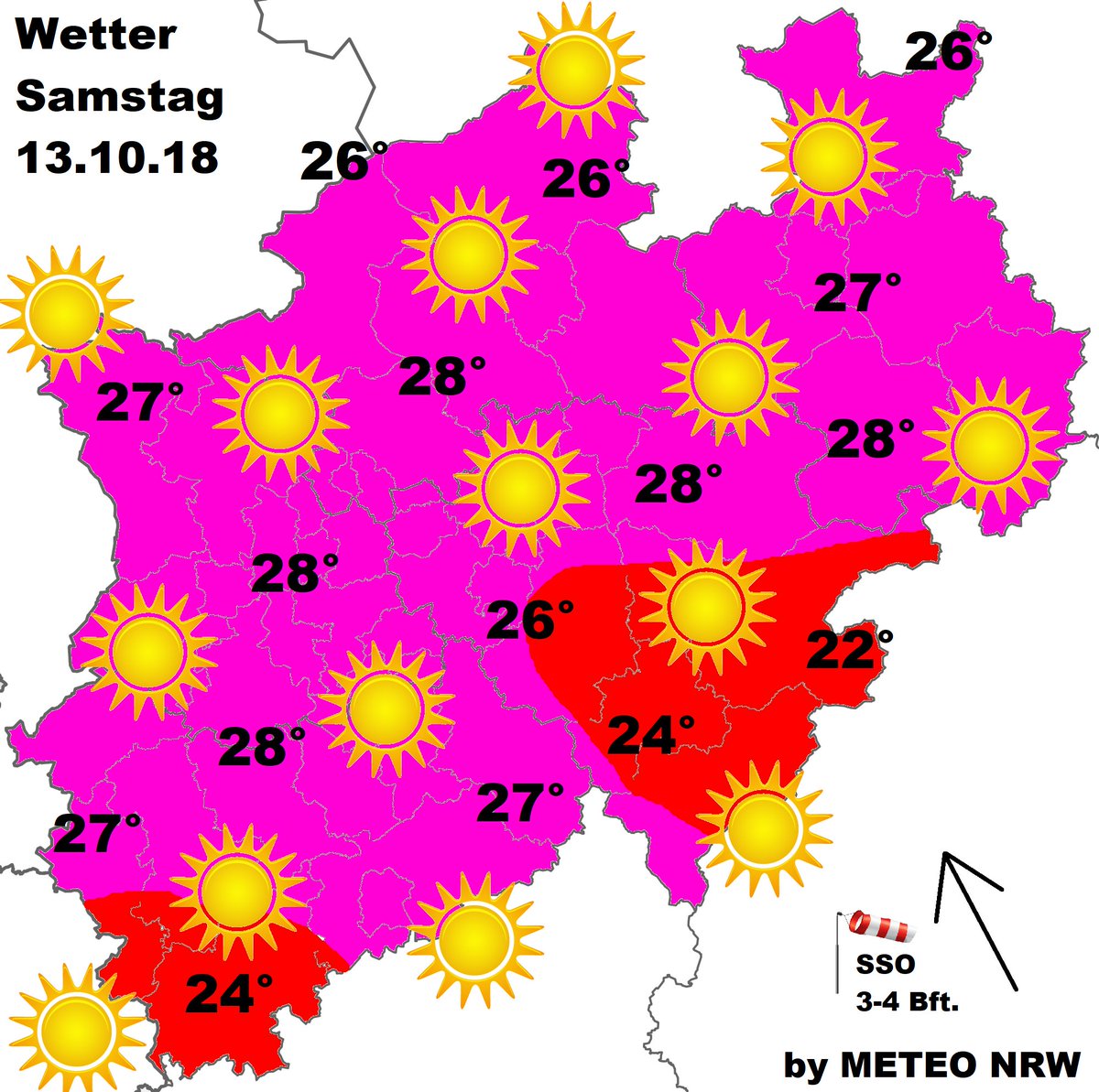 meteonrw's tweet photo. Ohne Worte... #Oktobersommer #Wärmerekorde #EndlosSommer https://t.co/JlbdpOHxF9