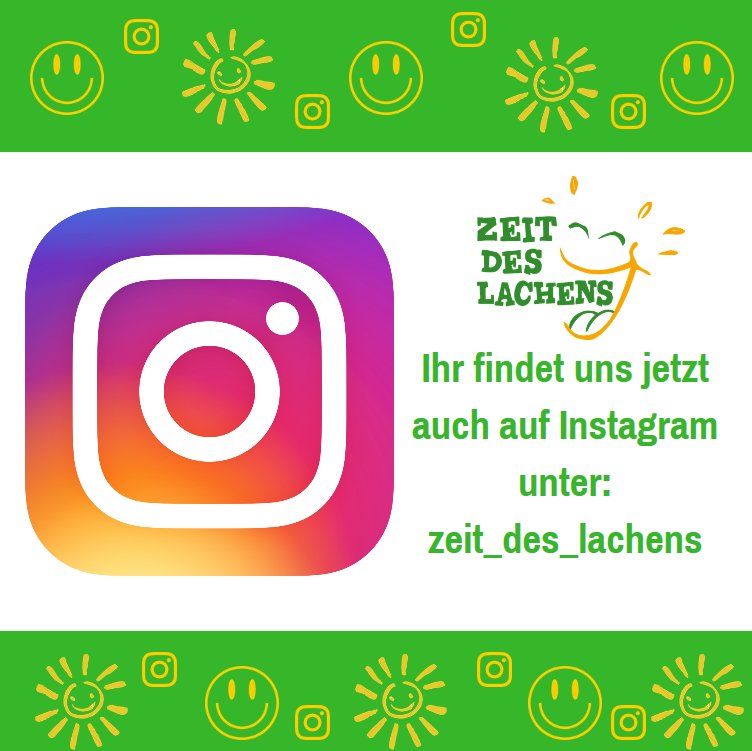 ZeitdesLachens's tweet photo. Aktuelle #Infos und #Einblicke bekommt ihr 
jetzt auch über #Instagram.
Folgt uns, um nichts zu verpassen! https://t.co/sYYiUNm6T6