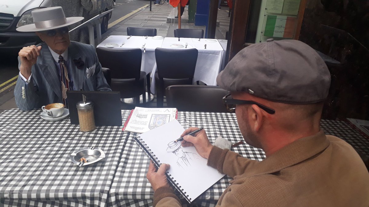 myLondontours's tweet photo. Great time with @MGooderham sketching around incl. @SohoGeorge outside @LittleItalySoho  Come and say hi! #Soho24 #soho #art 
Rt, like, comment or use hashtag #Soho24 for your chance to win one of our prizes! Incl. pre-theatre dinner from @HippodromeLDN 😁 https://t.co/xZD3jowvLq