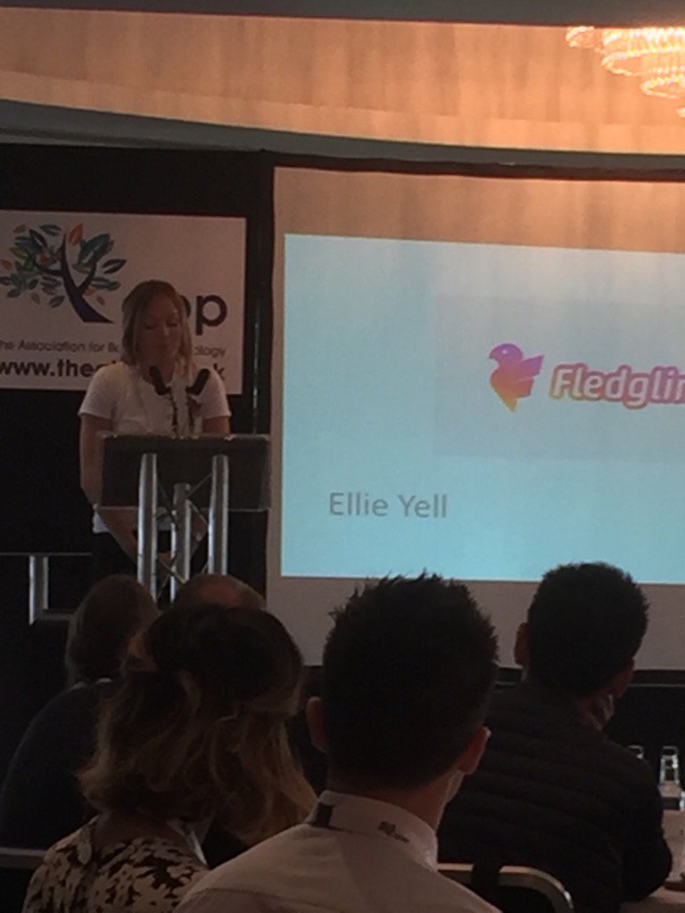 JohnCooper_JCA's tweet photo. Go Ellie Yell from  Fledglink. Linked in for spring chickens ! #abpconf2018 https://t.co/30JD6ugxGf