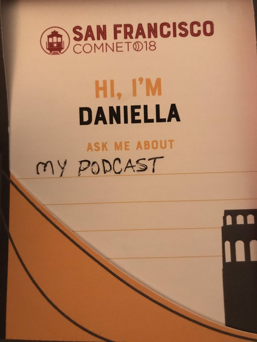 dgibber123's tweet image. Hey look @ThinkingCAPpod. Always hustlin. I think I got us a few sign ups @TheComNetwork #ComNet18!