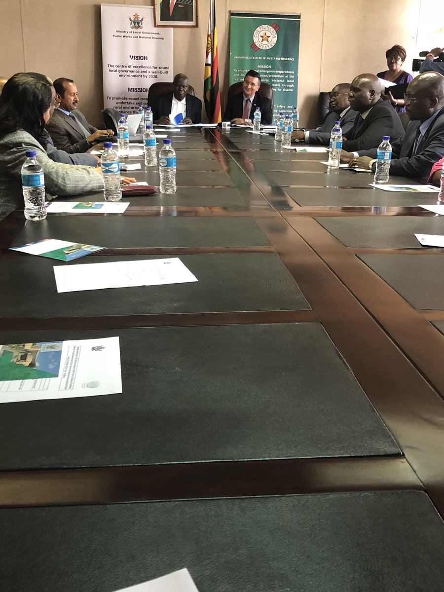 UNZimbabwe's tweet photo. Today is the signing ceremony between Ministry of Local Government and @UNZimbabwe for allocation of USD3million of @UNCERF funds towards #cholera response in #Zimbabwe
@BishowParajuli @UNICEFZIMBABWE @WFP_Zimbabwe @ZimbabweWho https://t.co/Ma65fuzafa