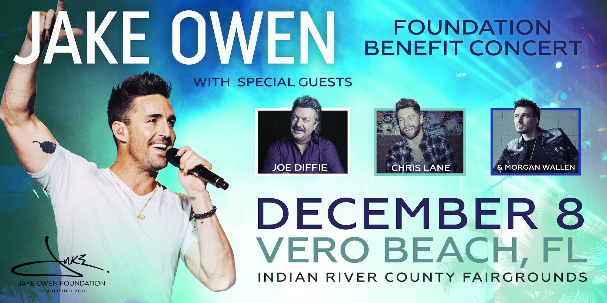 Jake Owen on Twitter back home and playing in Vero Beach is