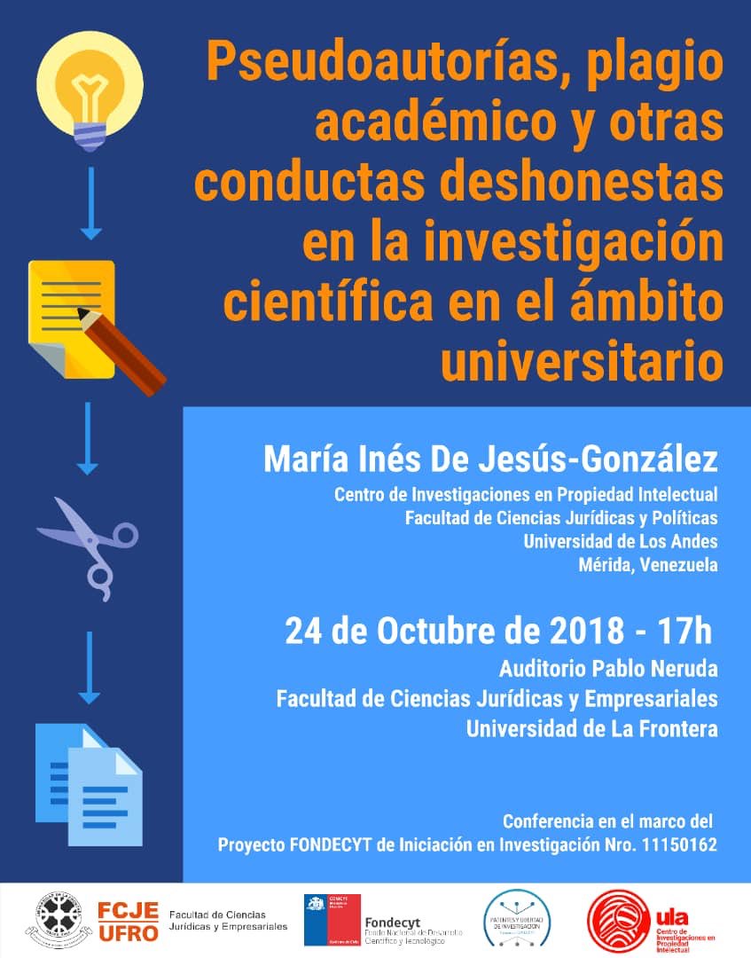 cipi_ula's tweet image. La coordinadora de investigación del CIPI, invitada por la Universidad de la Frontera en Temuco-Chile, donde presentará resultados de su línea de investigación sobre el plagio académico y otras conductas deshonestas... suerte para la profesora María Inés De Jesús