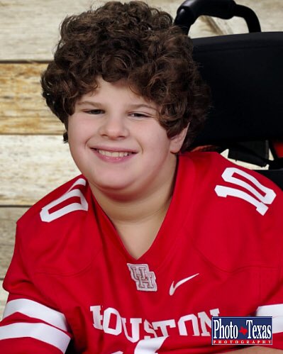 AngelWebbRealty's tweet photo. @maxwebbdawg his 6th Grade School Picture! Our Cerebral Palsy warrior! #tbiawareness #cvi #cerebralpalsy #edoliver #gocoogs #uofh #rustywebb https://t.co/XeX2zpT44U