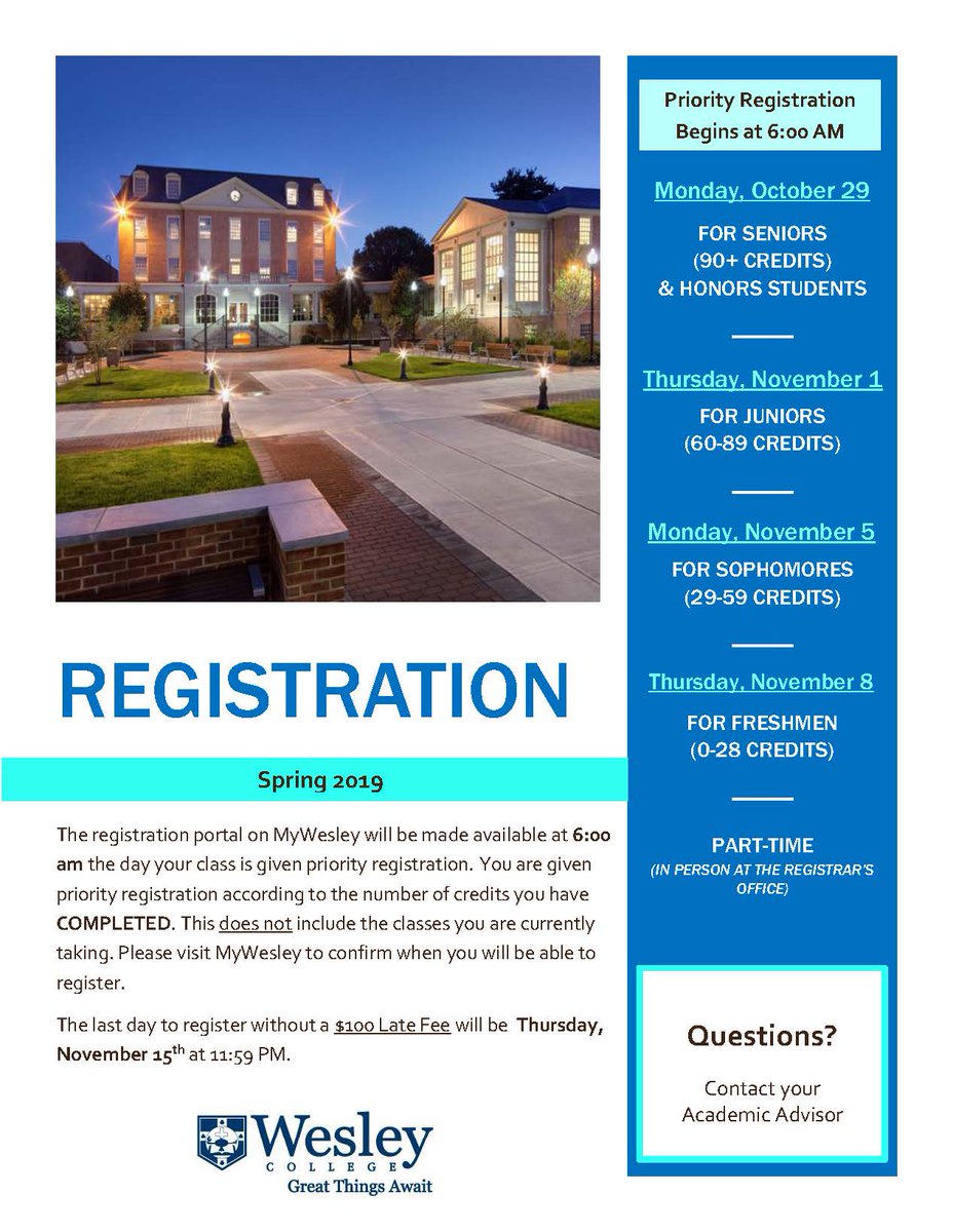 WesleyCollegeDE's tweet photo. Get all of your ducks in a row before you register. https://t.co/OXocbCpw5A