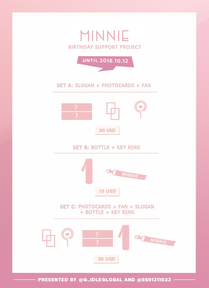 HorangiGOSP's tweet photo. MINNIE'S BIRTHDAY EU/ESP🇪🇺🇪🇸 GO #G_IDLE
@g_idleglobal &amp; @BS01311023's GOODS SELLING!

Entrega a mano en Valencia, España.

📆Until October 16th.

💰20€/15€/30€

📋Form : 
ESP: https://t.co/U0SSipbSYZ
ENG: https://t.co/VABe615a12 https://t.co/gbxReUnkO9