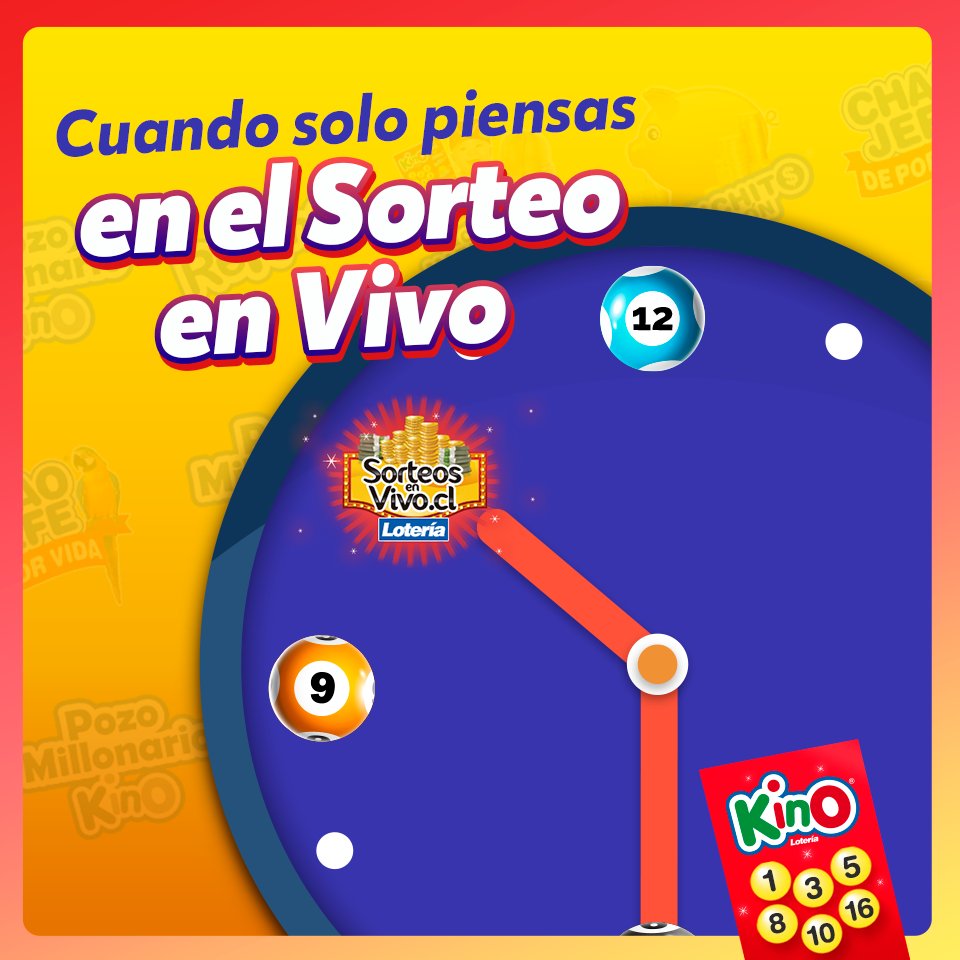 Si todo lo que piensas los domingos, es en el Sorteo en Vivo de Kino, ¡tranquilo! Ya queda poco, aprovecha de jugar tu Kino Con Todo sin salir de tu casa aquí bit.ly/LoteriaCL_1410…