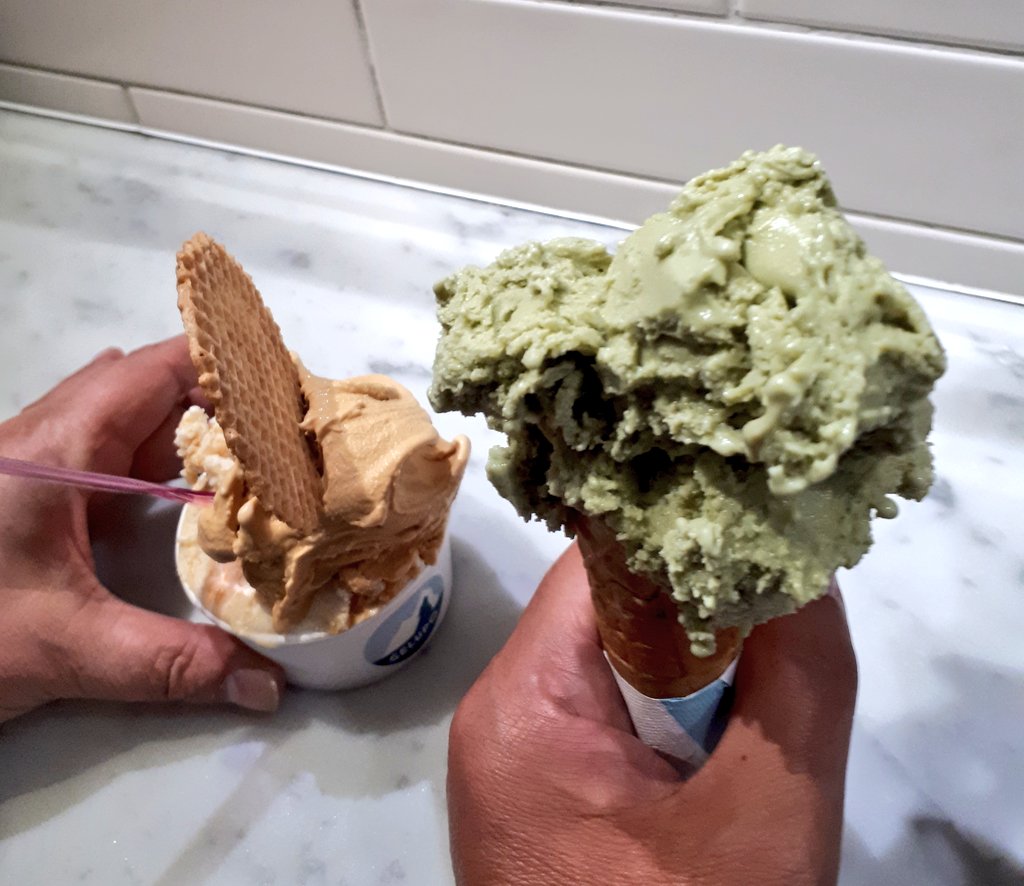 MichelinGuideUK's tweet photo. As Kiln don’t do dessert we wandered over to Archer Street for ice cream, brownies and espressos 
@GelupoGelato #Soho https://t.co/XyJLImU9Ds