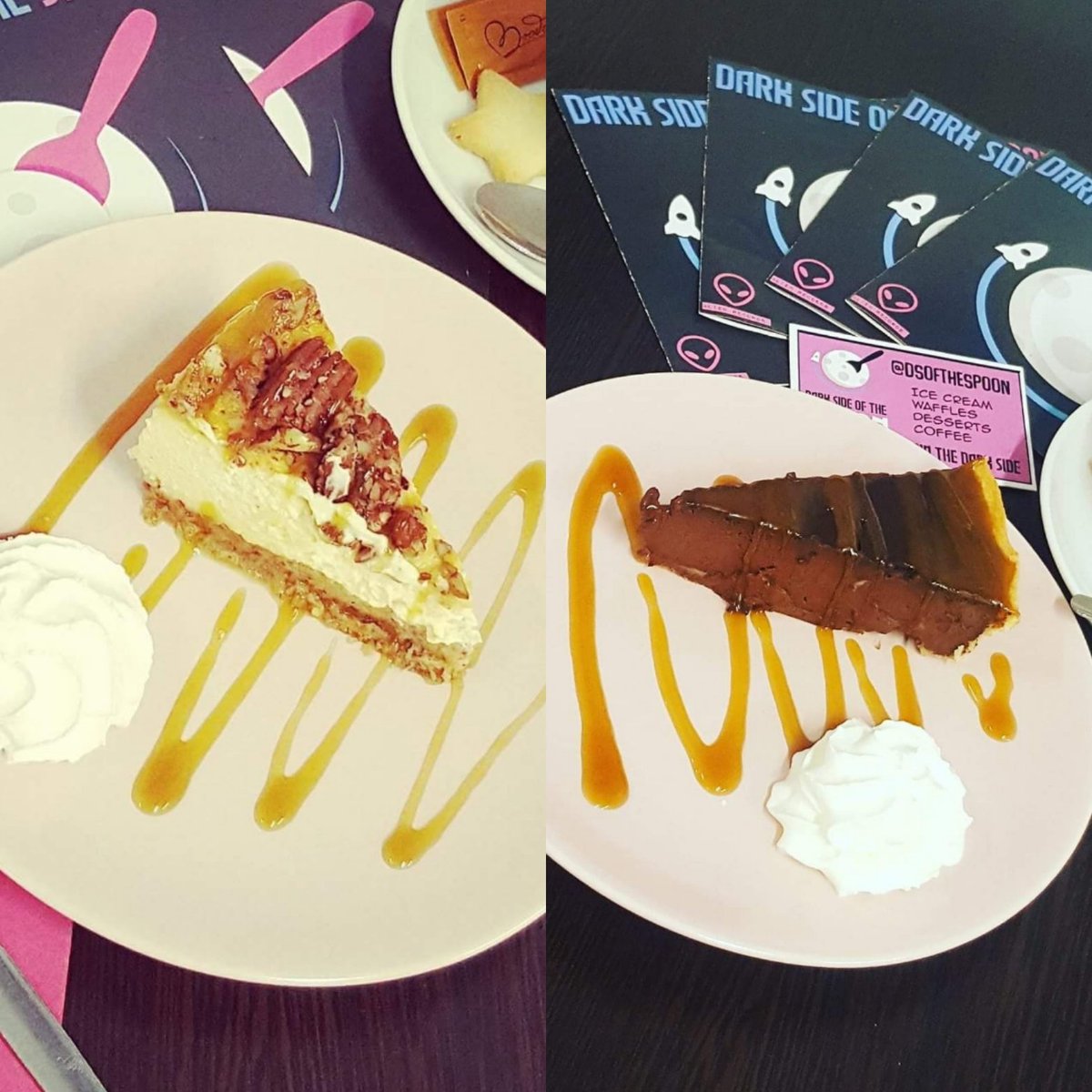 Have you seen this week's specials?  We have Chocolate &amp; Salted Caramel Tart and Pecan Pie Cheesecake. Perfect with a delicious coffee #dessert