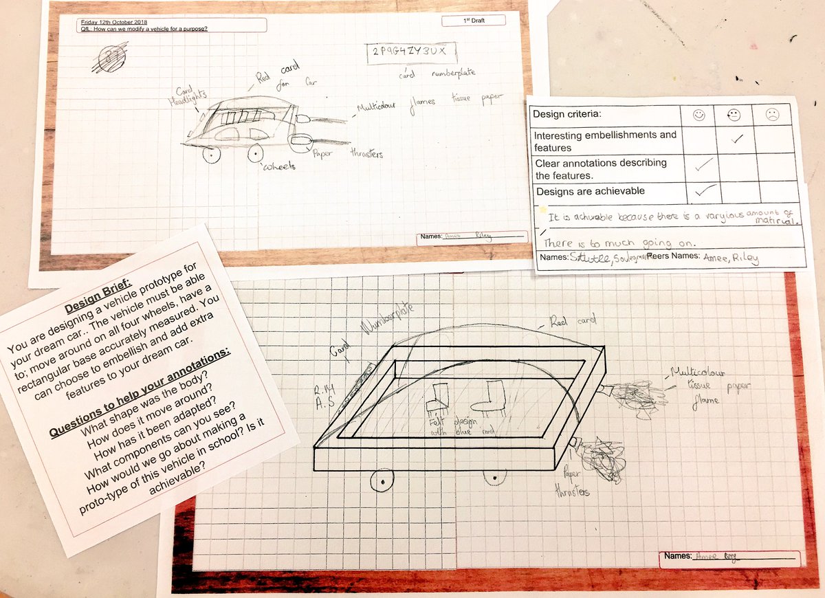 It has been a pleasure to see the design cycle in full swing in Year 5 D&T this week! Great use of a scaffolded deign brief, 3d sketching and critique to improve work 👌🏻💫 #designcycle #Designtechnology #primaryDT