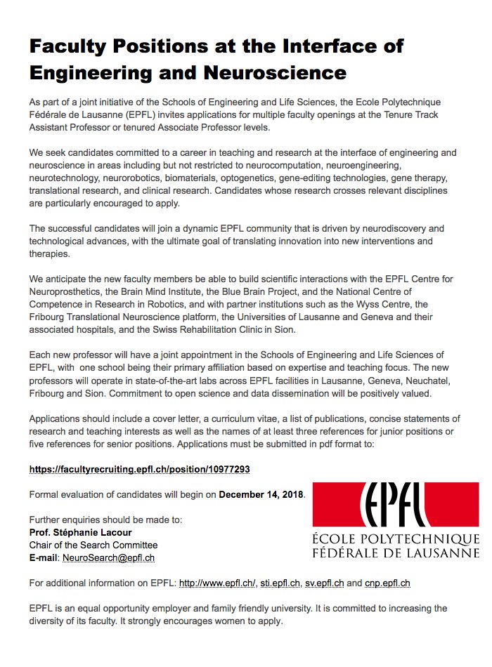 Pavan Ramdya On Twitter Neuroscience Faculty Position Epfl En Very Broad Search And Women Are Strongly Encouraged To Apply Https T Co Qlx9bly2lq Https T Co Ppq120q9i1