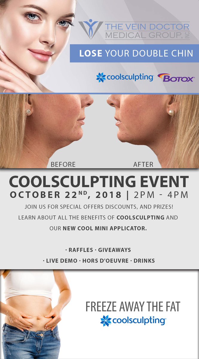TheVeinDoctor's tweet photo. ❄❄Coolsculpting Event - Special Pricing, Prizes and more...❄❄ - https://t.co/SH1haoN0He https://t.co/srEfZN1luv