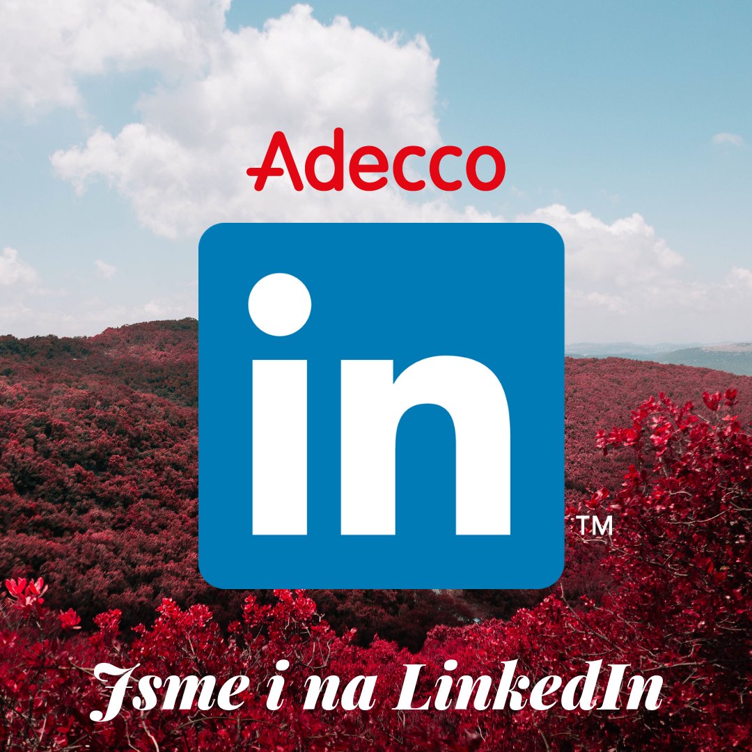 AdeccoCzech's tweet photo. Přidejte si nás na LinkedIn a hledejte si práci pohodlně. 👍 https://t.co/d8o9kF1BjQ