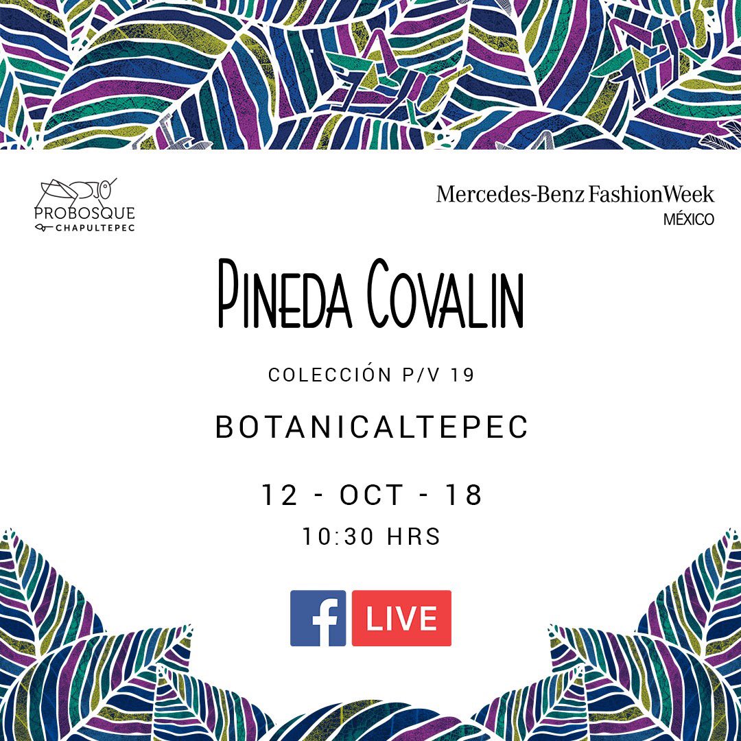 No te pierdas la presentación de nuestra colección Primavera-Verano 19 desde @fashionweekmx Hora: 10:30 - Facebook Live