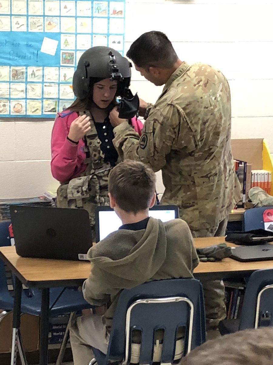 Shout out to Ms. Brown for arranging interviews for her students with military personnel!@Devall_Middle