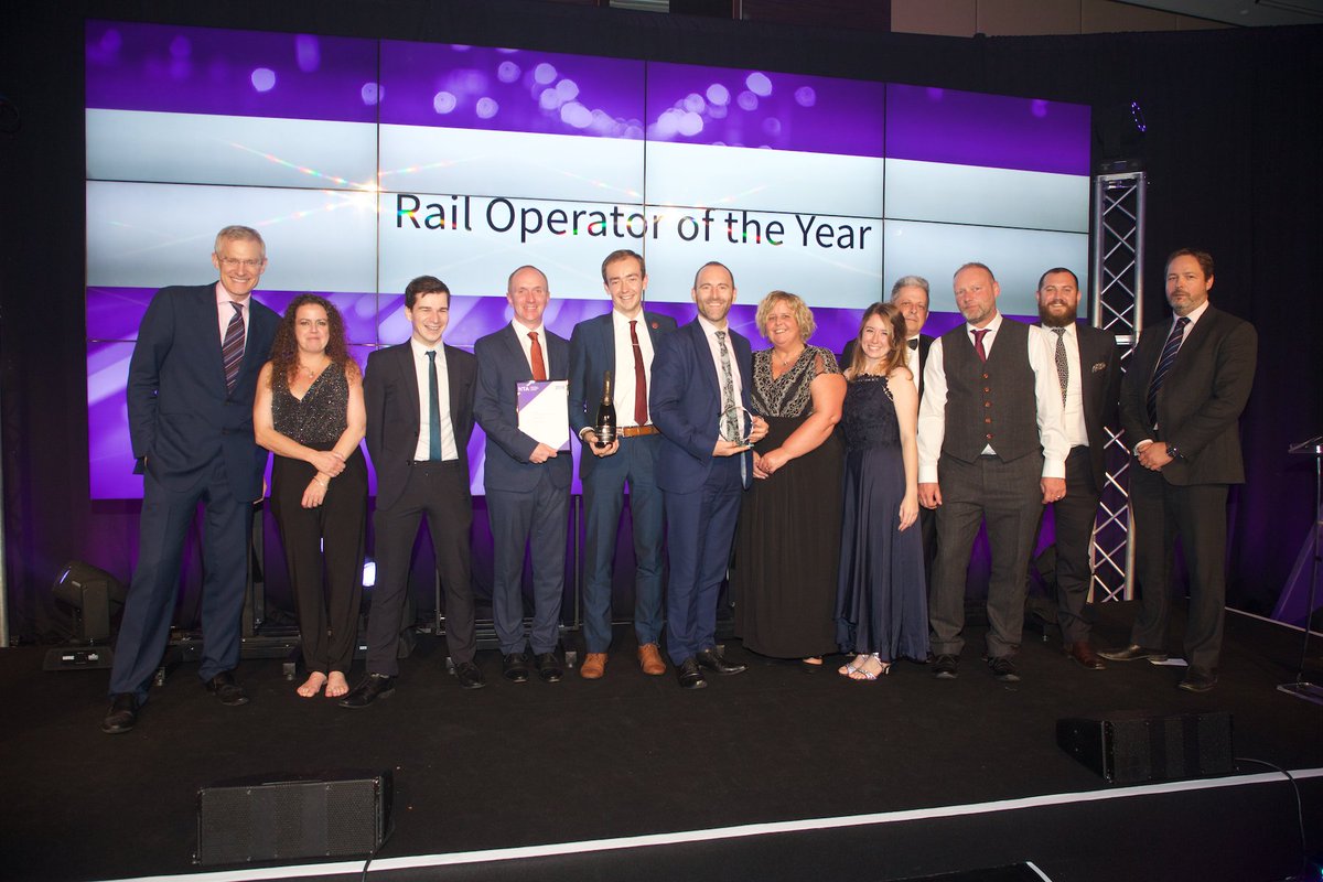 eamsgroup's tweet photo. Excellent time at last night's @TransportTimes National Transport Awards. Congratulations to @c2c_Rail for winning Rail Operator of the Year seen here receiving their award from EAMS Group's Director of Asset Management &amp; Engineering James Foley https://t.co/uRyNziiAtO