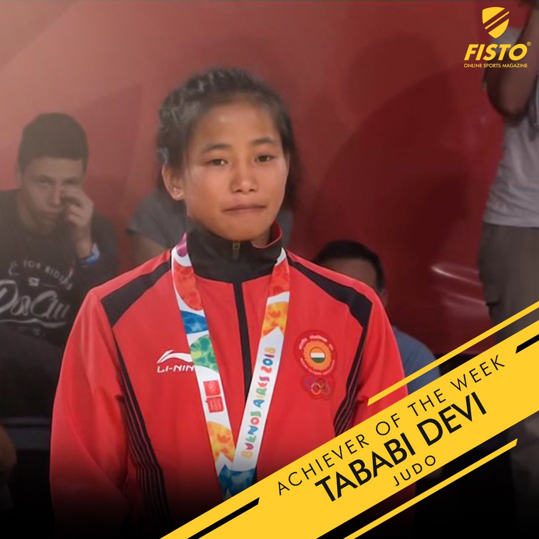 FISTOSPORTS's tweet photo. 16-year-old #TababiDevi is our ACHIEVER OF THE WEEK.
Devi clinches two medals including India’s first judo medal in Youth Olympics & thus becomes 1st Indian to win 2 Medals at #YouthOlympics https://t.co/UHfSw32M0q