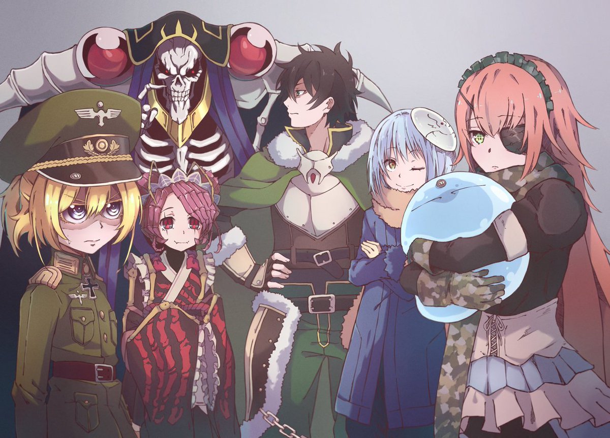 Lily Is Asleep A Booming Genre Taking Over Anime Manga And Novels Here Are Some Characters I Drew From My Favourite Ones Fanart オーバーロード 盾の勇者の成り上がり 幼女戦記 転生したらスライムだった件 T Co Agltbogpyr