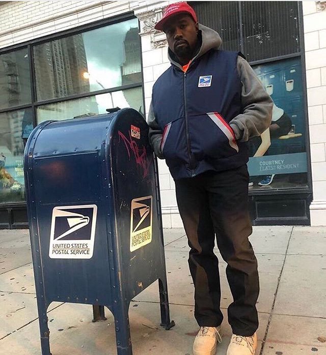 80´s 90´s USPS US MAIL 中綿ベスト3M Kanye着用-
